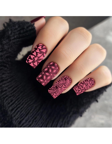 Placas de Estampado de Uñas PH PandaHall 3pcs 12x6 cm