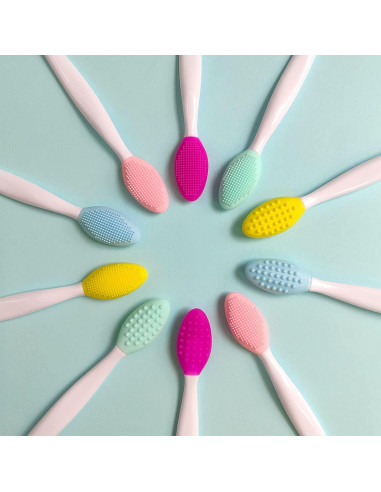 Set 4 Cepillos Exfoliantes de Labios Silicona ZYYC - Colores Variados