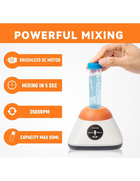 Mini Mezclador Vortex LABtruein LT-V50 3500rpm 50ml Mini Mezclador Vortex LABtruein LT-V50 3500rpm 50ml