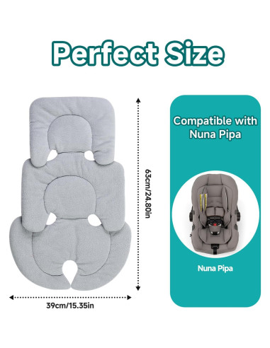 Inserto para Asiento de Auto Bebé Eiszhjk EINPZD-01 Gris