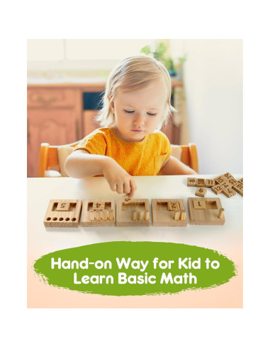 Tablero de Contar de Madera SYNARRY - Juguete Montessori 3-8 Años