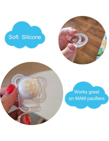 10 Anillos Adaptadores de Silicona Alimentaria para Chupetes 10 Anillos Adaptadores de Silicona Alimentaria para Chupetes