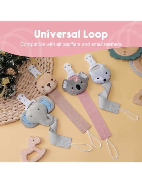 Clip de Chupete TYRY.HU para Niñas - 2 Piezas Koala y Zorro Clip de Chupete TYRY.HU para Niñas - 2 Piezas Koala y Zorro