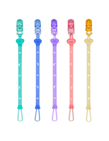 Clip Sostenedor de Chupete Silicona Berggers 5 Colores