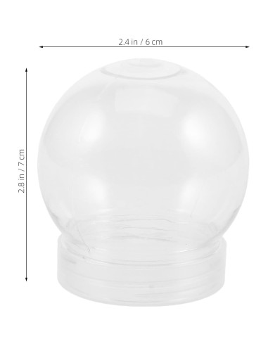 BESTOYARD 15 Esferas de Nieve Rellenables 7.62 cm para Manualidades