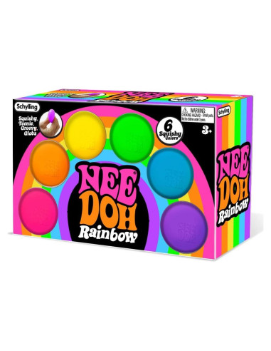 Juguete Sensorial Schylling NeeDoh Rainboh - 6 Mini Groovy Globs