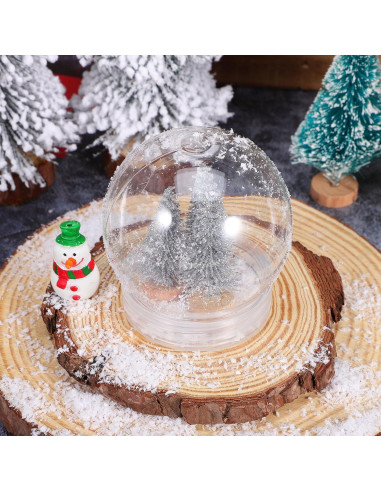 BESTOYARD 15 Esferas de Nieve Rellenables 7.62 cm para Manualidades