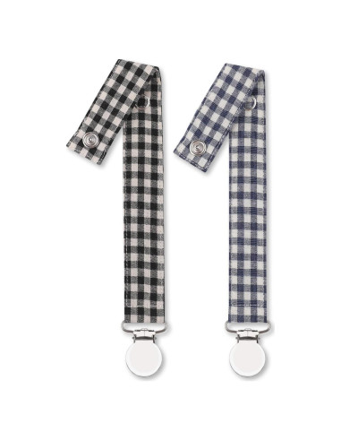 Clip de Chupete Soothie Holder Unisex 2 Piezas Algodón