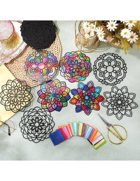 Kit Manualidades Atrapa Sol Tinlade Estilo Mandala 24 Piezas Kit Manualidades Atrapa Sol Tinlade Estilo Mandala 24 Piezas