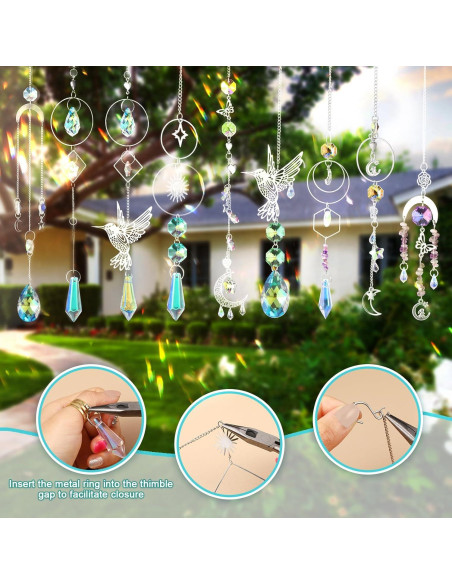 Kit de Suncatcher DIY 600 Piezas Cristales para Ventanas Kit de Suncatcher DIY 600 Piezas Cristales para Ventanas