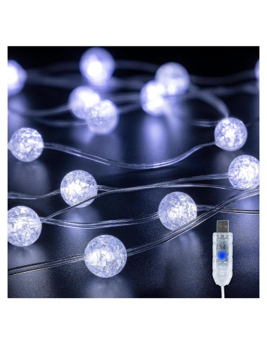 Luces de Cuerda LED BEEWIN 30 Bulbos Blancos 5M Impermeables