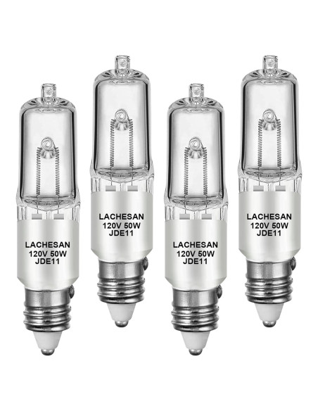 Bombilla Halógena E11 Lachesan 50W 2700K Regulable Paquete de 4 Bombilla Halógena E11 Lachesan 50W 2700K Regulable Paquete de 4