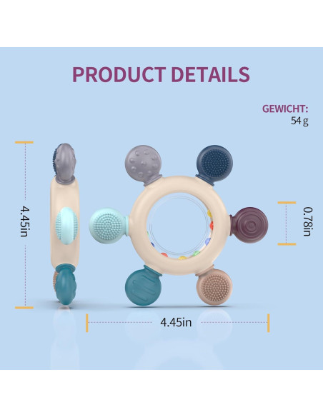 Juguete de Dentición Akolik Silicona para Bebés 0-18 Meses Juguete de Dentición Akolik Silicona para Bebés 0-18 Meses