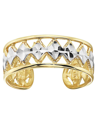 Anillo Ajustable de Oro Amarillo y Blanco 14k Rita Stephens