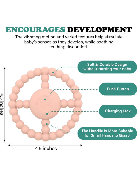 Anillo de Dentición ADORIPIE Verde - Silicona Segura 12.7 cm Anillo de Dentición ADORIPIE Verde - Silicona Segura 12.7 cm