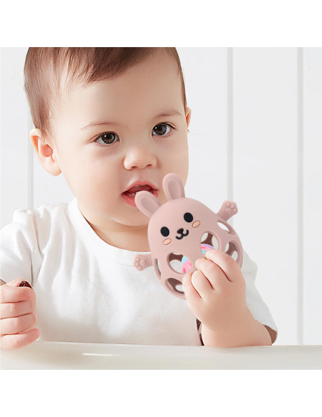 Mordedor de Silicona para Bebés Sichy - Conejo Rosa 0-6 Meses Mordedor de Silicona para Bebés Sichy - Conejo Rosa 0-6 Meses