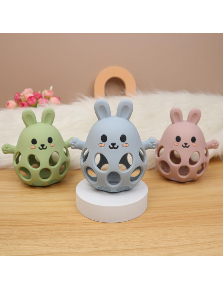 Mordedor de Silicona para Bebés Sichy - Conejo Rosa 0-6 Meses Mordedor de Silicona para Bebés Sichy - Conejo Rosa 0-6 Meses