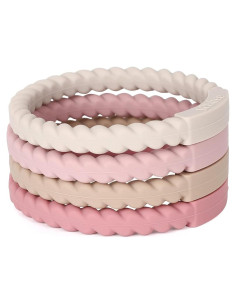 Mordedores de Silicona Socub para Bebés - Paquete de 4 Colores