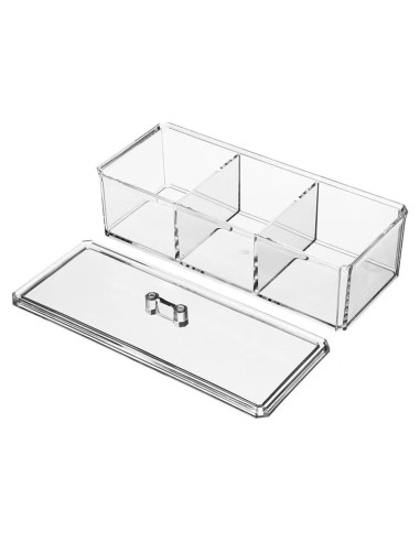 Organizador Acrílico Transparente PINGANBUSU 3 Compartimentos