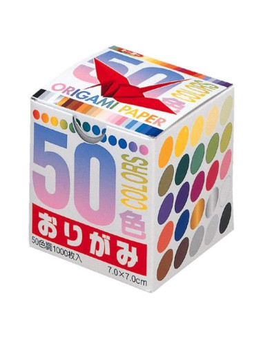 Papel Origami Toyo 1000 Hojas 50 Colores 7cm Mate