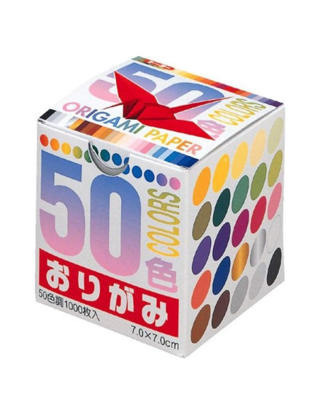 Papel Origami Toyo 1000 Hojas 50 Colores 7cm Mate Papel Origami Toyo 1000 Hojas 50 Colores 7cm Mate