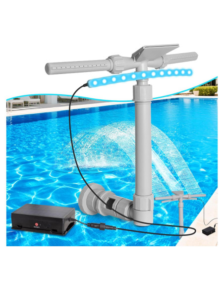 Fuente solar para piscina Genérico WPF-402S con luces RGB Fuente solar para piscina Genérico WPF-402S con luces RGB