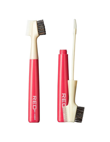 Cepillo para Cabello Rojo por Kiss 3 en 1 con Gel Fijador