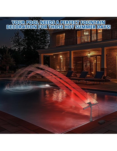 Fuente solar para piscina Genérico WPF-402S con luces RGB