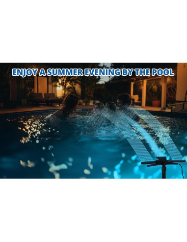 Fuente solar para piscina Genérico WPF-402S con luces RGB