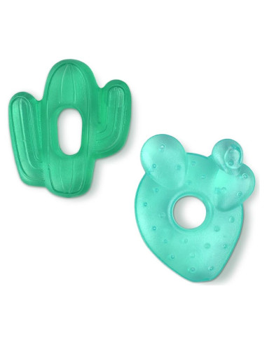 Mordedores Llenos de Agua Itzy Ritzy Set de 2 Cactus Verde