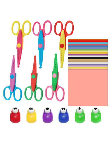 Set de 112 Suministros de Manualidades DIY FindTop - Tijeras, Troqueles y Papel