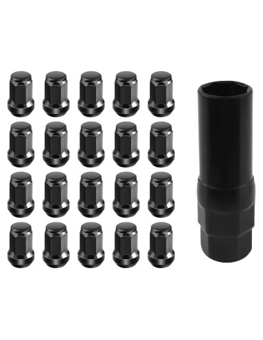 Juego de Tuercas de Rueda M12x1.5 IHOTDER 20 Piezas Negro