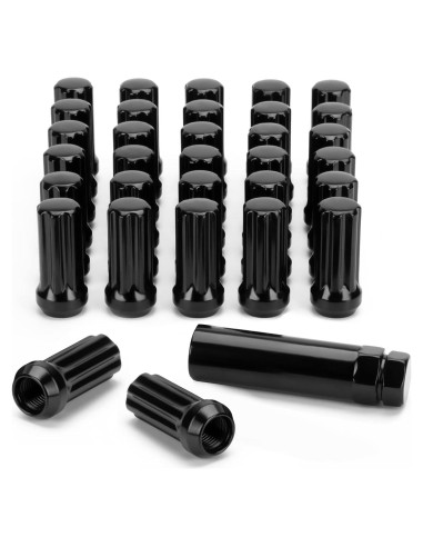 Tuercas de Rueda M14x1.5 SUCOSO 32pcs Negro 50mm Cónicas