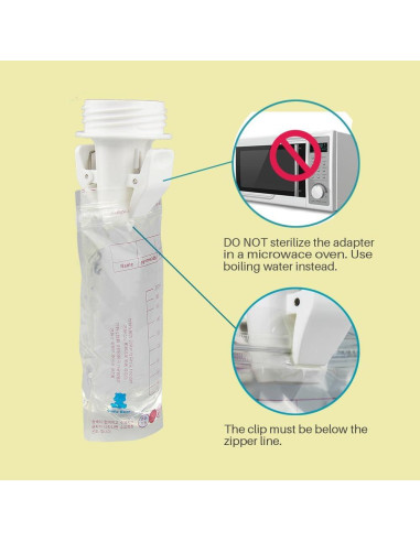 Adaptador para bolsas de leche materna PumpMom - Compatible con Avent y Spectra