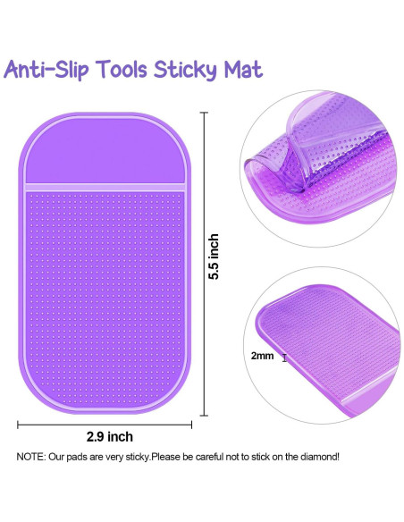 6 Almohadillas Antideslizantes CLESDF para Pintura de Diamante 14.2x8.4cm 6 Almohadillas Antideslizantes CLESDF para Pintura de Diamante 14.2x8.4cm