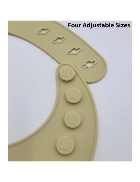 Baberos de Silicona Babyola Set de 2 Ajustables Impermeables Baberos de Silicona Babyola Set de 2 Ajustables Impermeables