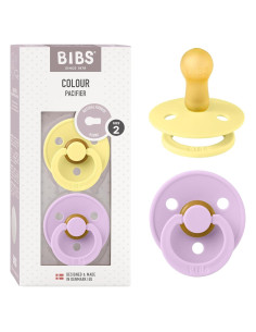 Chupetes BIBS Color 2-Pack Láttex S2 Sol/Violet Sky