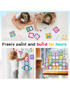 Juego de Azulejos Magnéticos DIY Gooidea 38PCS para Niños 3+ 2