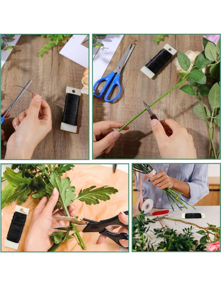 Alambre Floral Negro 22 Calibre Aiyorse 35 Metros DIY Alambre Floral Negro 22 Calibre Aiyorse 35 Metros DIY