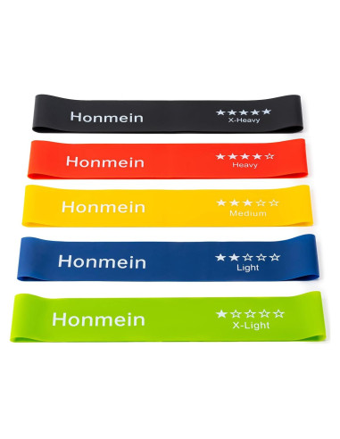 Bandas de Resistencia Honmein 5 Niveles para Fitness en Casa