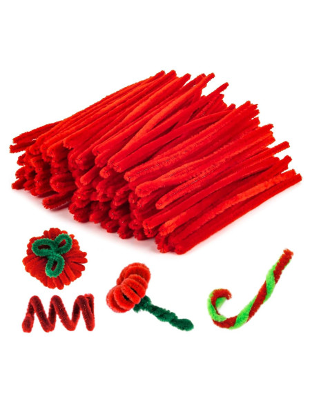 Limpiapipas Rojo 200 PCS Z-PipeCleaners 30 cm Manualidades Limpiapipas Rojo 200 PCS Z-PipeCleaners 30 cm Manualidades