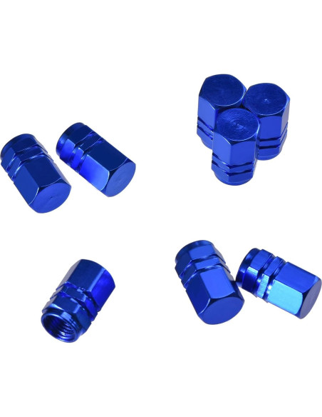 Tapas de Válvula de Neumático EBOOT 8 Piezas Aluminio Azul Tapas de Válvula de Neumático EBOOT 8 Piezas Aluminio Azul