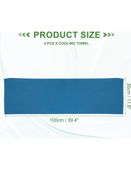 Toalla Enfriadora PATIKIL 101.6x30.5cm 4Pcs Azul Claro Toalla Enfriadora PATIKIL 101.6x30.5cm 4Pcs Azul Claro