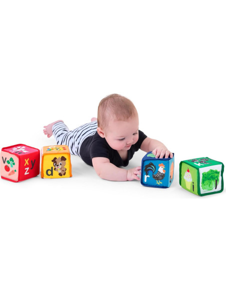 Bloques Blandos Alpha Stacks Baby Einstein - 4 Piezas Multisensoriales Bloques Blandos Alpha Stacks Baby Einstein - 4 Piezas Multisensoriales