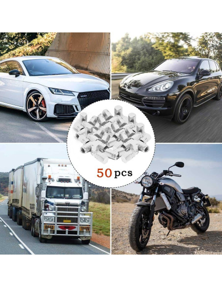 50 Tapones de Válvula de Neumático Z-oneMart Hexagonales 50 Tapones de Válvula de Neumático Z-oneMart Hexagonales