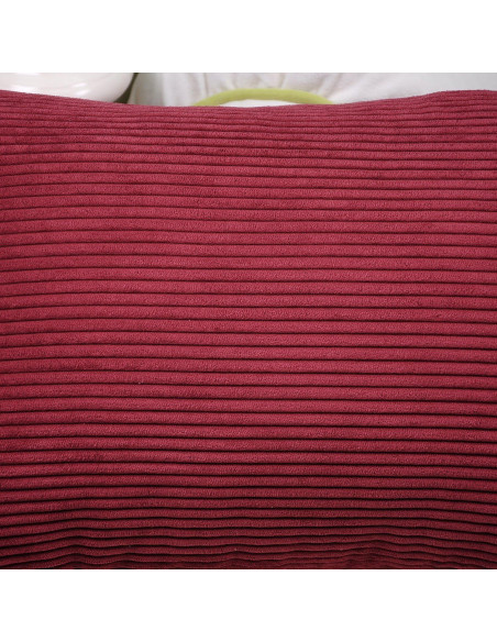 Funda de Cojín CaliTime Pack de 2 30x50 cm Rojo Oscuro Funda de Cojín CaliTime Pack de 2 30x50 cm Rojo Oscuro