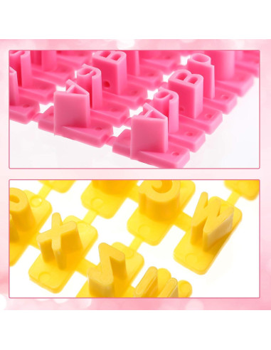 Set de Sellos de Galleta Patelai 225 Piezas Letras y Números