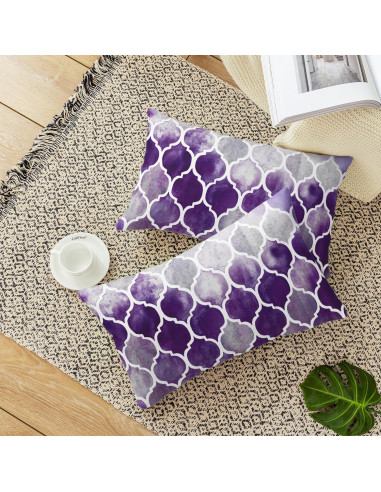 Fundas de Cojín Rectangulares CaliTime Pack 2 30x50cm Geométrico
