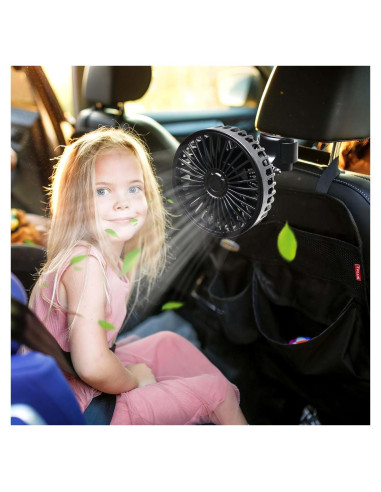 Ventilador de Auto HUENLYEL para Bebé Ajustable USB 3 Velocidades
