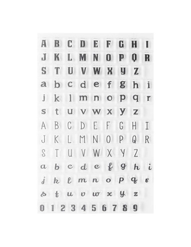 Sello Transparente Alfabeto Tyenaza 10x15 cm Letras y Números